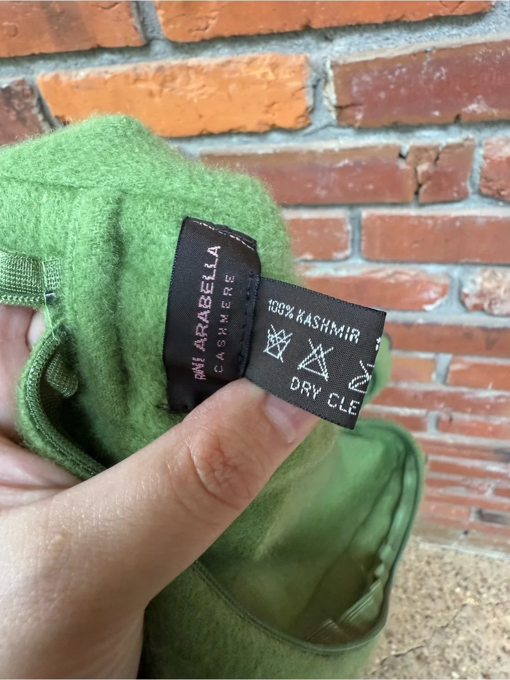Rani Arabella 100% Cashmere Throw with Dark Brown Suede Trim